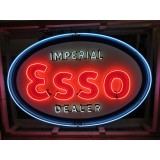 Original Esso Standard or Imperial Dealer Painted Neon Sign  7 FT W x 5 FT H